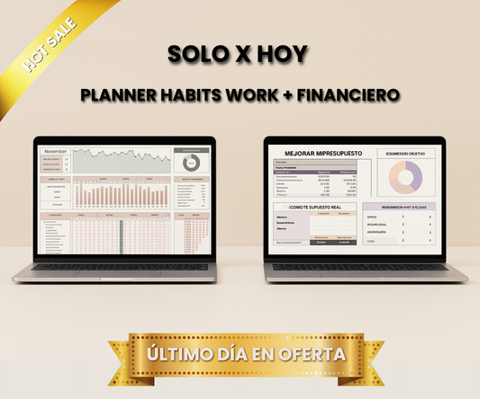 Rastreador de Hábitos y Progreso + Planificador Financiero 2 x 1